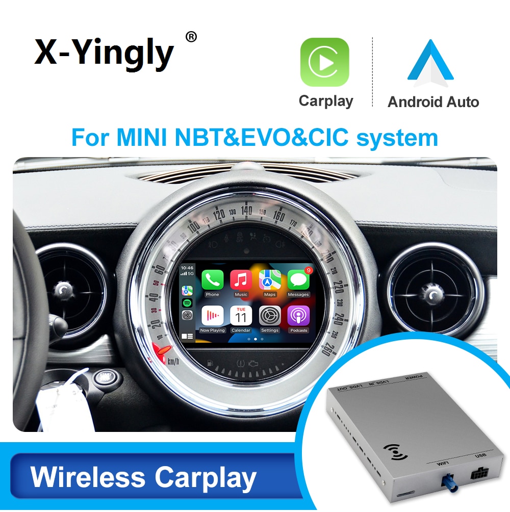 Wireless Carplay Android Auto Box For MINI Cooper R56 R57 F55 F56 F57 F54 R55 Countryman F60 R60 Peaceman R61 Mirror Link USB