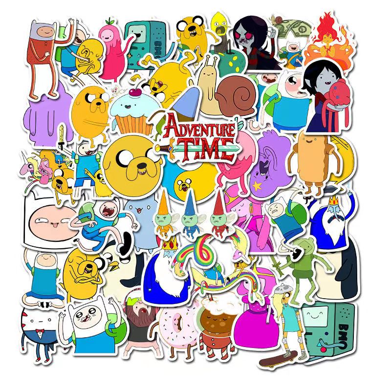Adventure Time Cartoon Graffiti Stickers DIY Water Cup Skateboard Phone Case Luggage Decor Sticker Decals Stickers Kid Toys