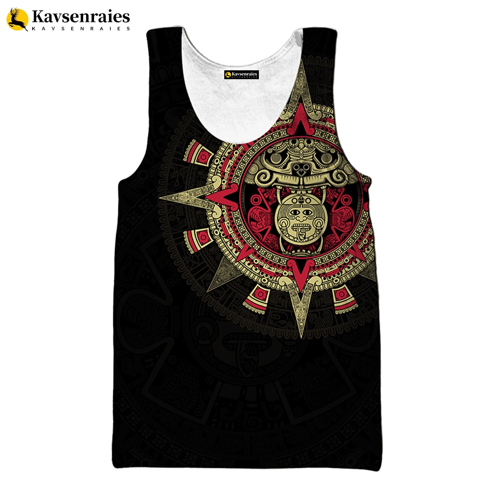 Mexican Aztec Warrior 3D Vest Men Women Summer Fashion Casual Tank Tops Hip Hop Harajuku Streetwear Sleeveless Oversized Tops