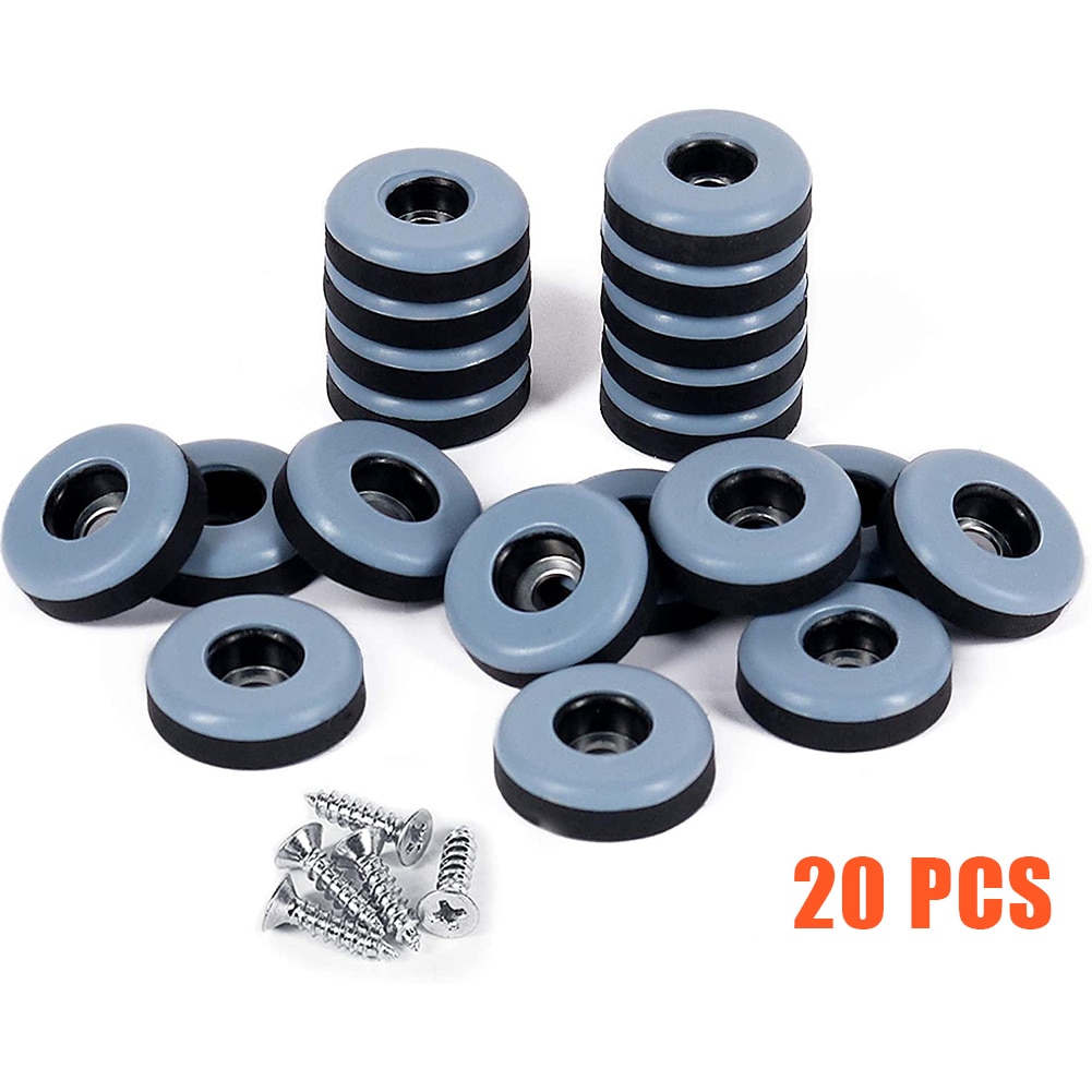 20pc Heavy Duty Furniture Feet Sliders Movers Bed Sofa Table Moving Gliders Nail On Furniture Pads Non-slip Chair Leg Feet Pads