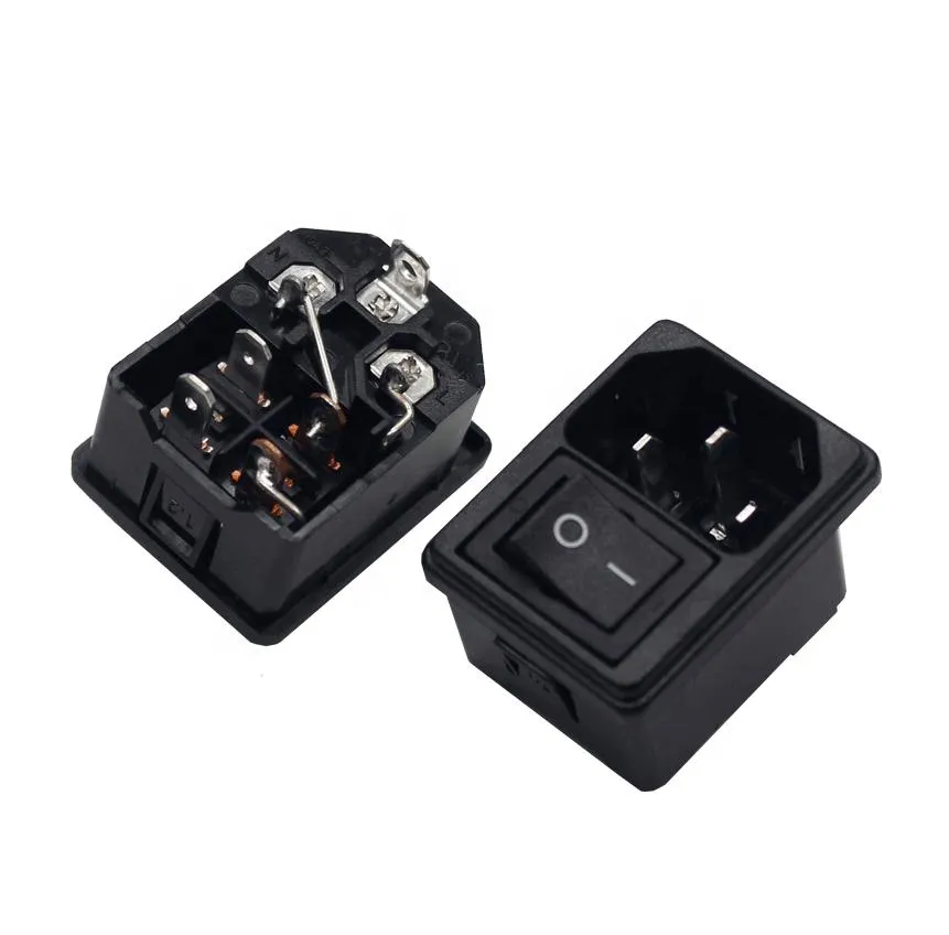 2 In 1 Socket With Rocker Switch AC Power Socket
