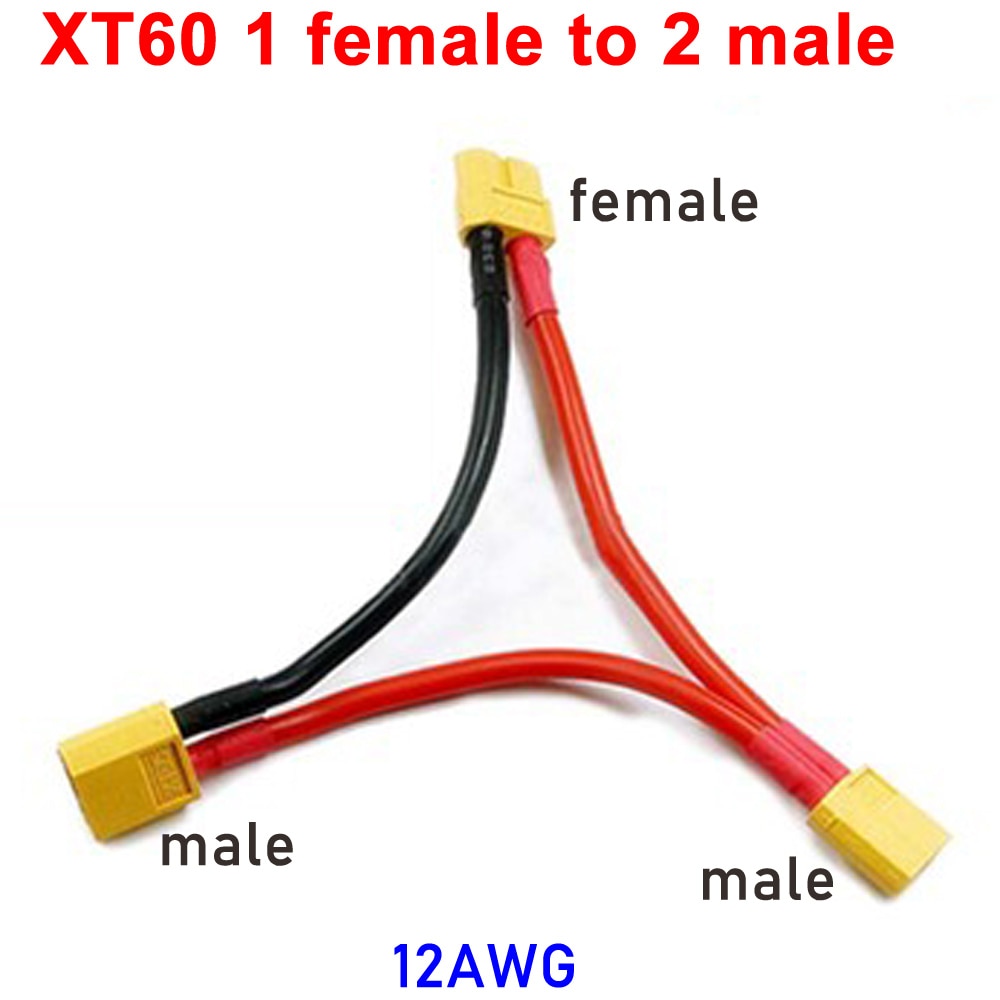 1pcs XT60 Female Male Plug Series Battery Pack Connector Adapter Cable Lipo Rc Helicopter Quadcopter Multirotor