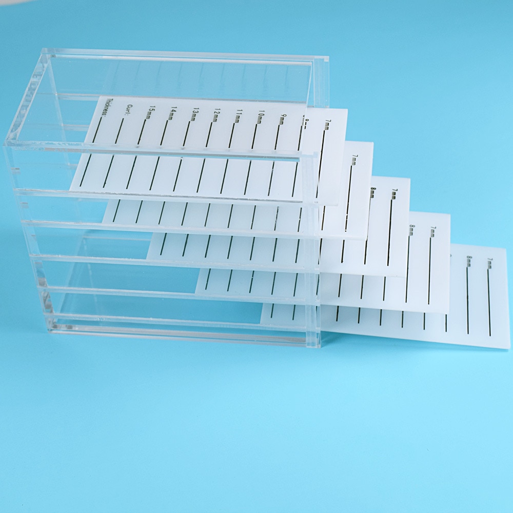 Clear 5 Layers Eyelash Storage Box Makeup Organizer False Eyelashes Glue Pallet Holders Grafting Eyelashes Extension Makeup To