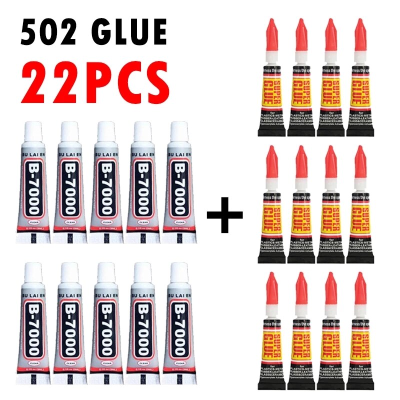 22p B7000 502 Liquid Super Glue High Quality Diamond Jewelry Metal Strong Adhesion Leather Touch Screen Diy Repair Cyanoacrylate
