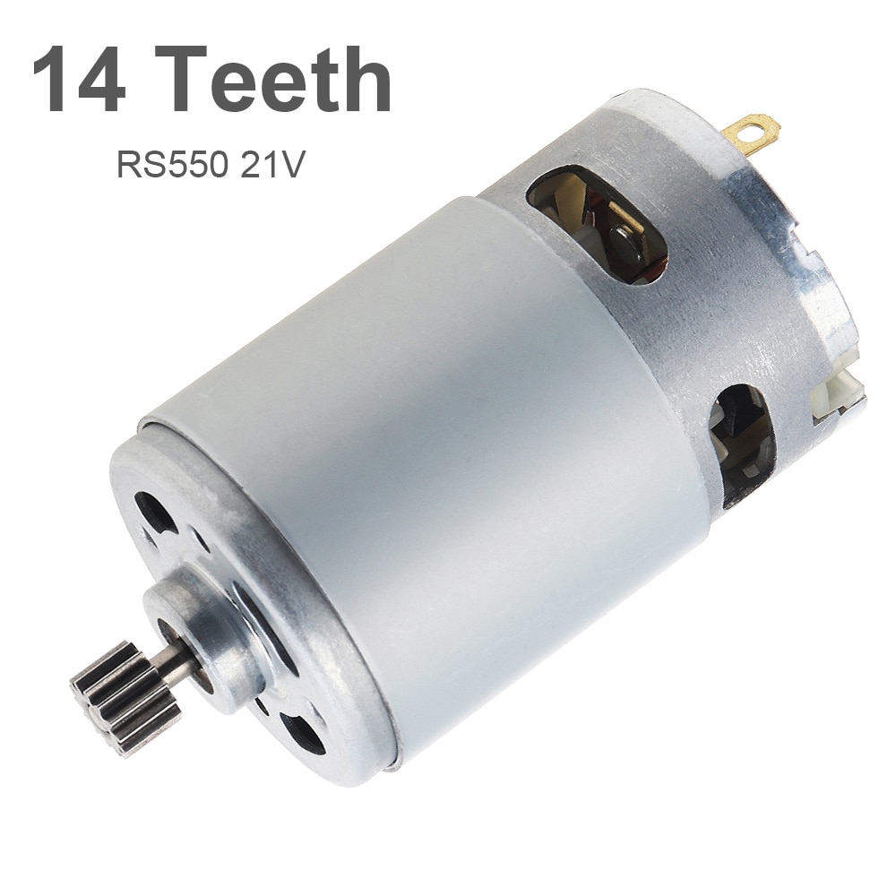 RS550 DC Motor 8.2mm 14 Teeth Diameter Gear Micro Motors 21V 28000RPM Lithium Electric Saw Motors for Mini Saw Reciprocating Saw