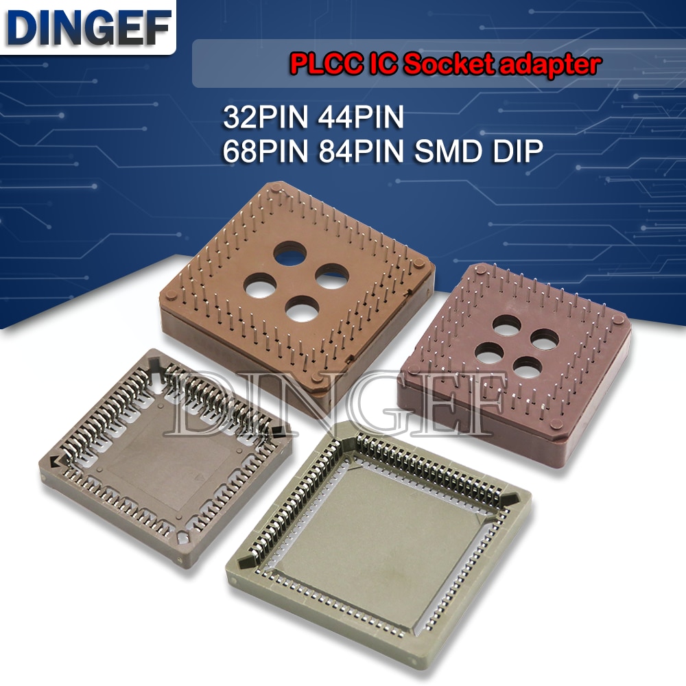 10PCS PLCC44 PLCC68 PLCC84 PLCC32-SMD IC Socket PLCC32 Socket adapter 32 44 68 84 Pin PLCC PLCC-32 Converter SMD