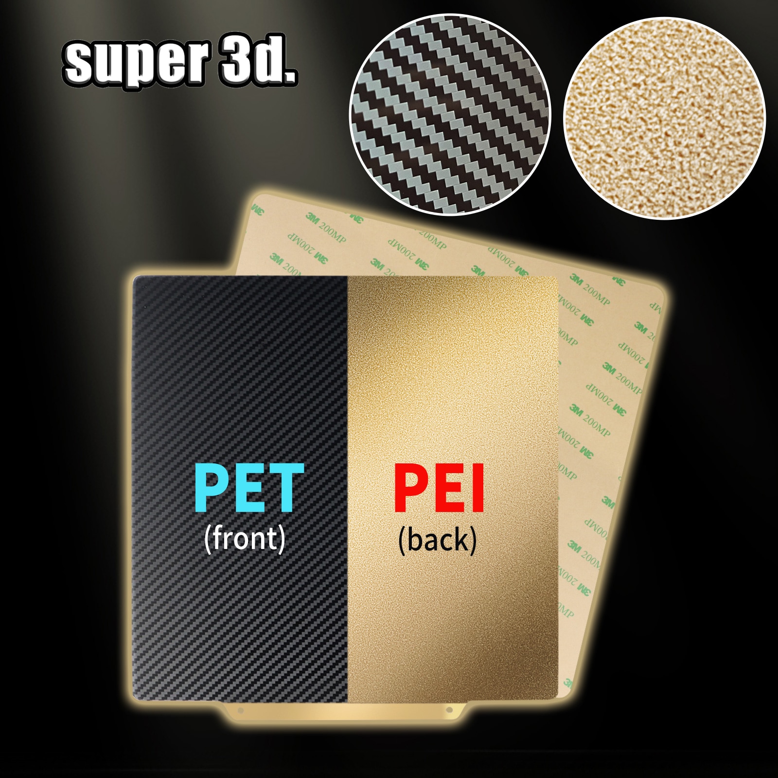 Double Side PET+PEI Spring Steel Sheet PEI Magnetic Build Plate 180/220/235/310/350 Heated Bed 3D Printer Ender 3 Upgrade Ender5