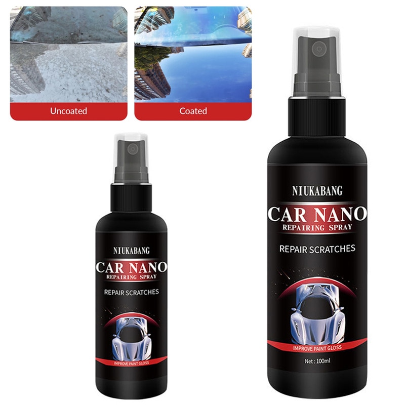 100/50ml Car Nano Coating Spray Scratches Removal Glass Polishing Paste Hydrophobic Crystal Coat Auto Maintenance Care Kit