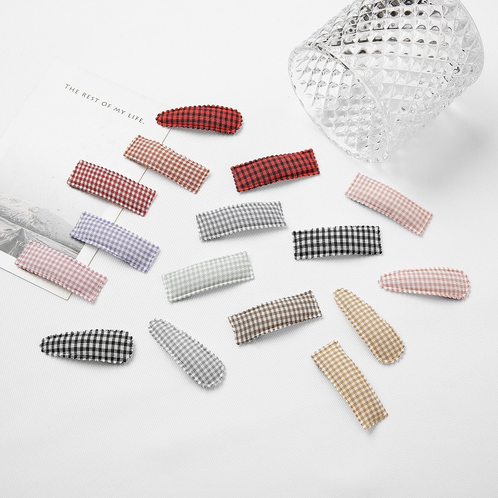 Printed Barrettes Baby Girl Hair Clips Cute Hairpins For Bebe Hair Kid Headwear Kawaii Hair Accessories Bb Lattice Clips