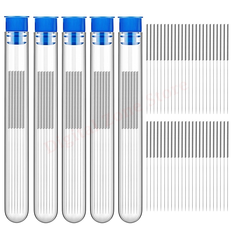 50Pcs 3D Printer Nozzle Cleaning Kit 0.15mm 0.2mm 0.25mm 0.3mm 0.35mm 0.4mm Drill Cleaner for MK8, V6, MK10 Extruder Nozzles