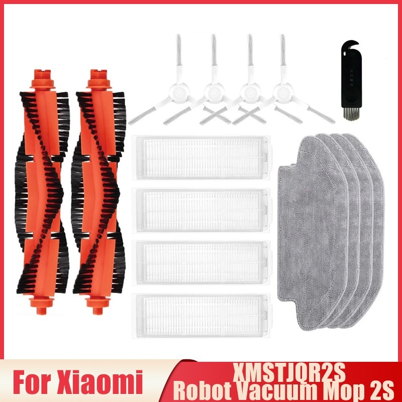For Xiaomi Robot Vacuum Mop 2S XMSTJQR2S Vacuum Cleaner Spare Parts Main Brush Side Brush Hepa Filter Mop Cloths Replacement