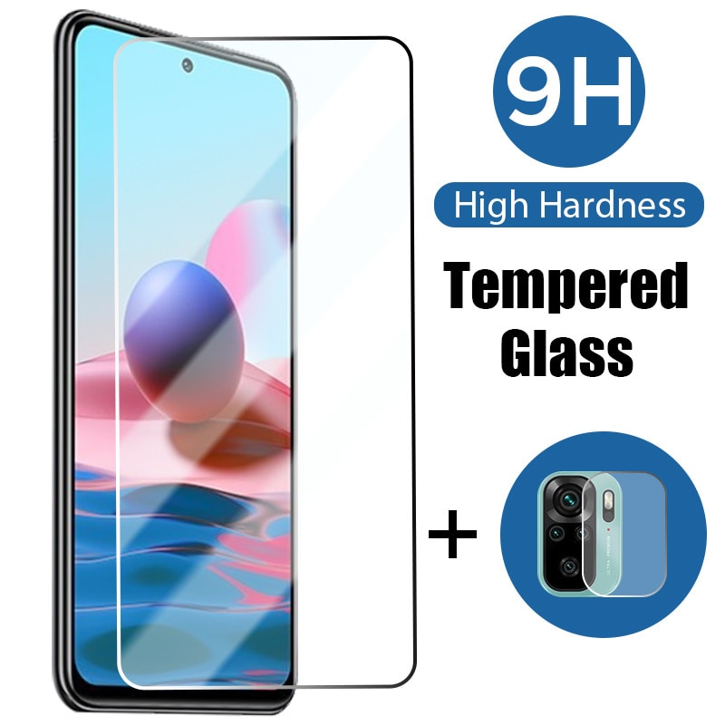 2in1 Protective Glass For Redmi Note 8 Pro 8T 9 Pro 9 Pro Max 9S 9T Camera Lens Glass On 10 Pro 10 Pro Max 10S 7 6 Pro