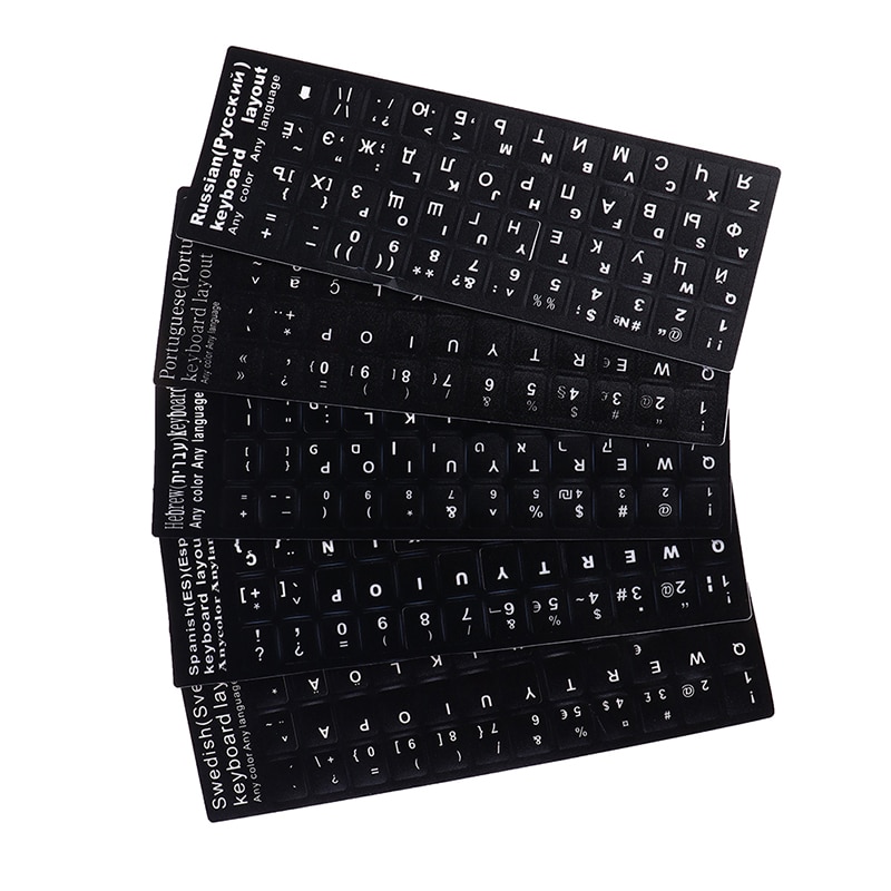 1PC Russian Keyboard Cover Stickers For Book Laptop Keyboard Computer Standard Letter Keyboard Cover Film French English Sticker