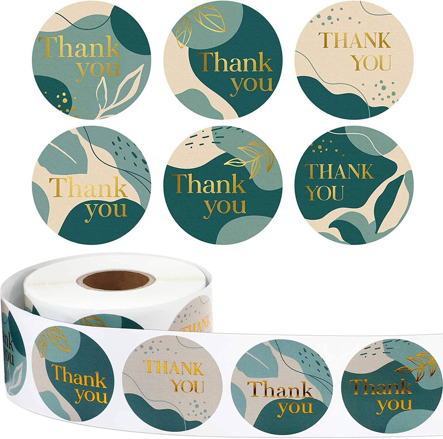 100-500pcs Flower 1.5 inch Thank You Stickers Gift Packaging Decor Small Business Supplies Wedding Sticker Cute Stationery