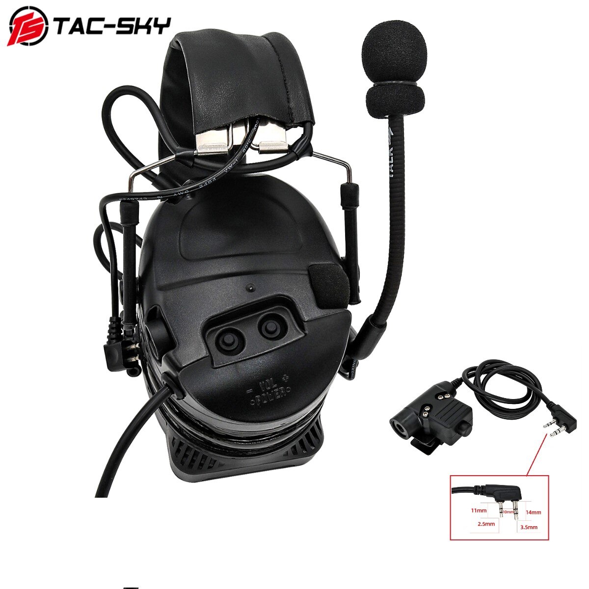 TAC-SKY COMTAC I Silicone Earmuffs Hunting Outdoor Hunting Sports Military Walkie Talkie Headphones Shooting Tactical Headphones