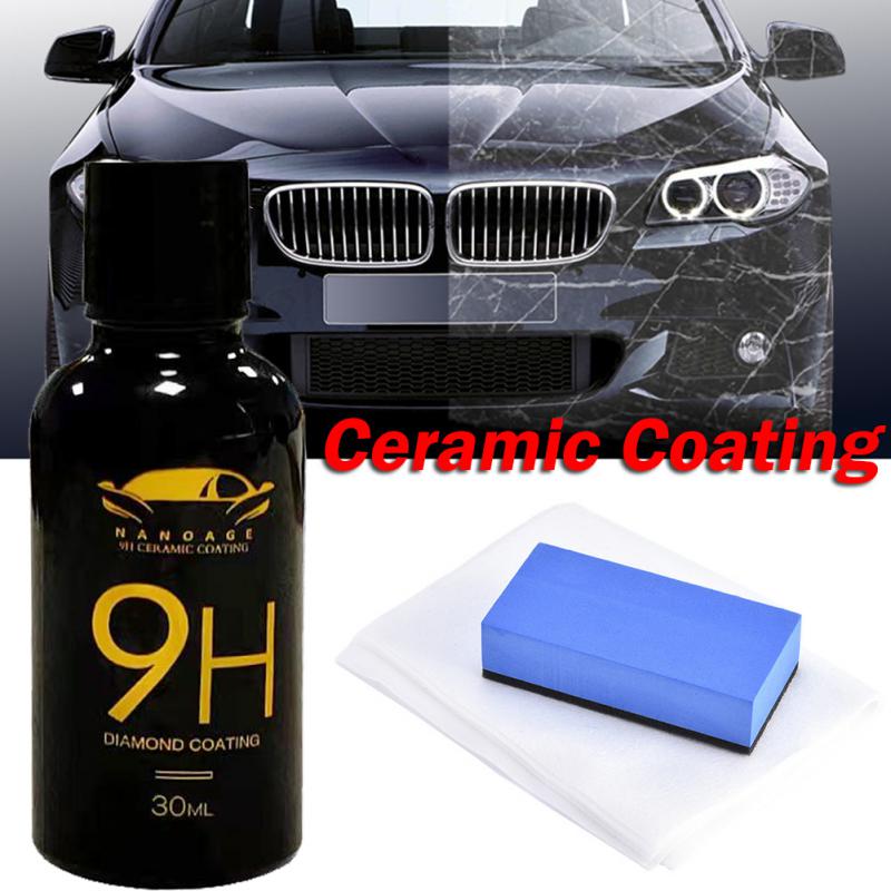 30ml Car Liquid Ceramic Coat Premium Car Care Kit 9H High Gloss Coating Protection For Car Paint Car Refurbishing Tool Set