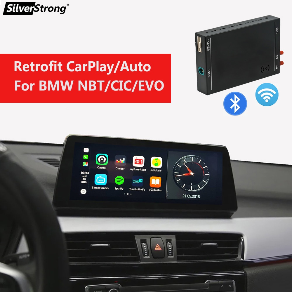 Wireless CarPlay NBT for BMW,Bluetooth Android Auto For F20/F21/F22/F30/F31/F32/F33/F34/F36 1/2/3/4 Series