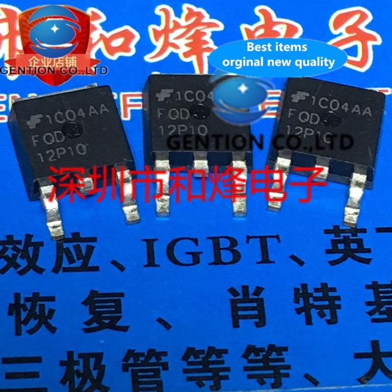 10PCS FQD12P10 TO-252 9.7A 100V in stock 100% new and original
