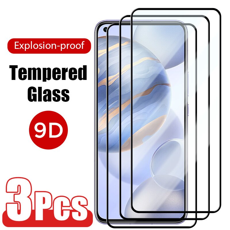 3PCS Full Cover Screen Protector for Honor 20 30 10 9 Pro 10X 9X Lite Tempered Glass for Honor 8X 10i 20i 30i 9C 8C 9A 8A Glass