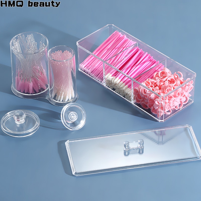 Large Eyelashes Tools Storage Box Acrylic Lashes Extension Supplies Accessories Display Case Dustproof Cosmetic Makeup Organizer