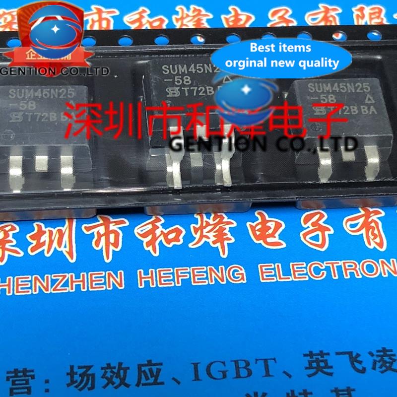 10PCS SUM45N25-58 TO-263 250V 45A in stock 100% new and original