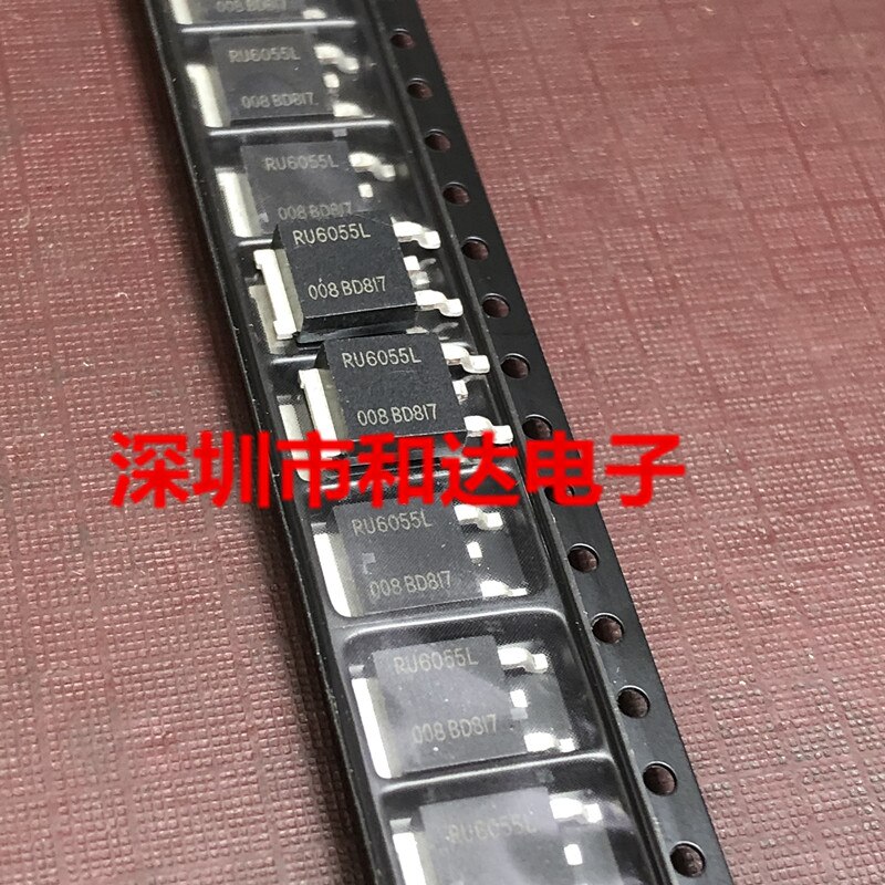 10pcs orginal new RU6055L MOS field effect tube patch TO-252 60V 60A