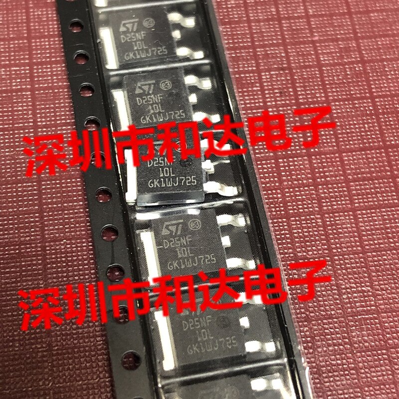 10pcs orginal new STD25NF-10L D25NF-10L SMD TO-252 100V 25A