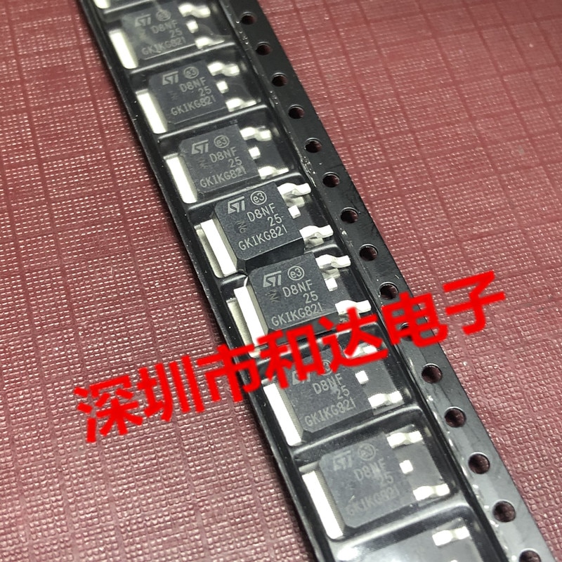 10pcs orginal new D8NF25 STD8NF25 MOS field effect tube TO-252 250V 8A