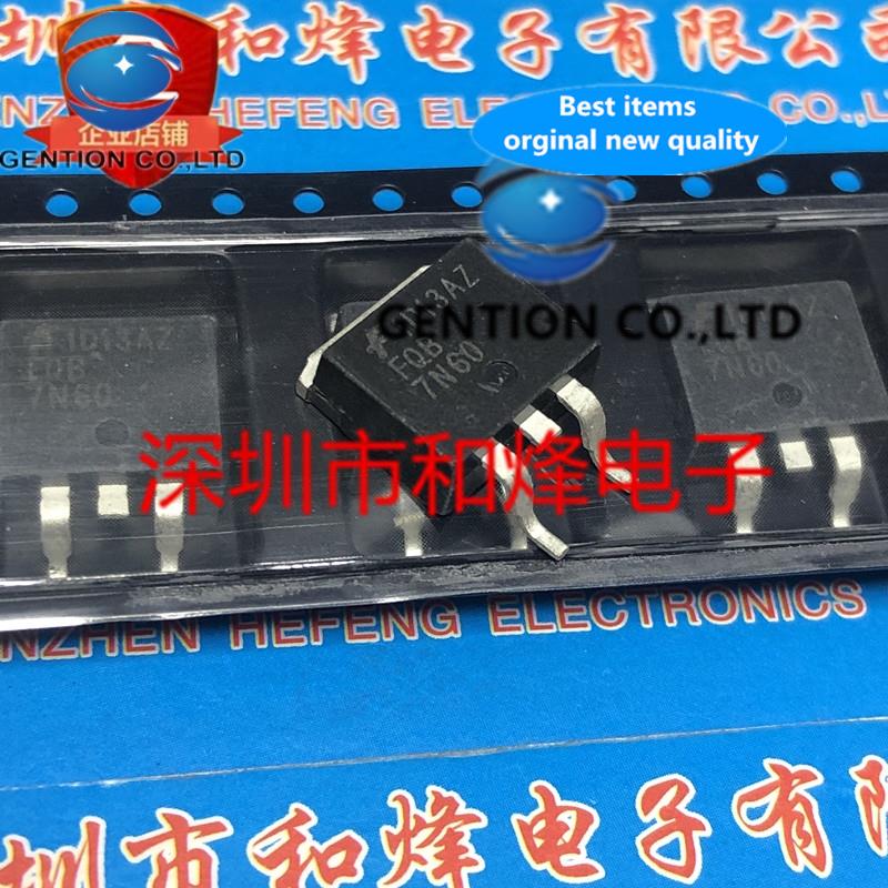 10PCS FQB7N60 FET TO-263 7.4A 600V in stock 100% new and original