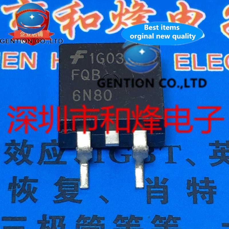 10PCS FQB6N80 TO-263 5.8A 800V in stock 100% new and original