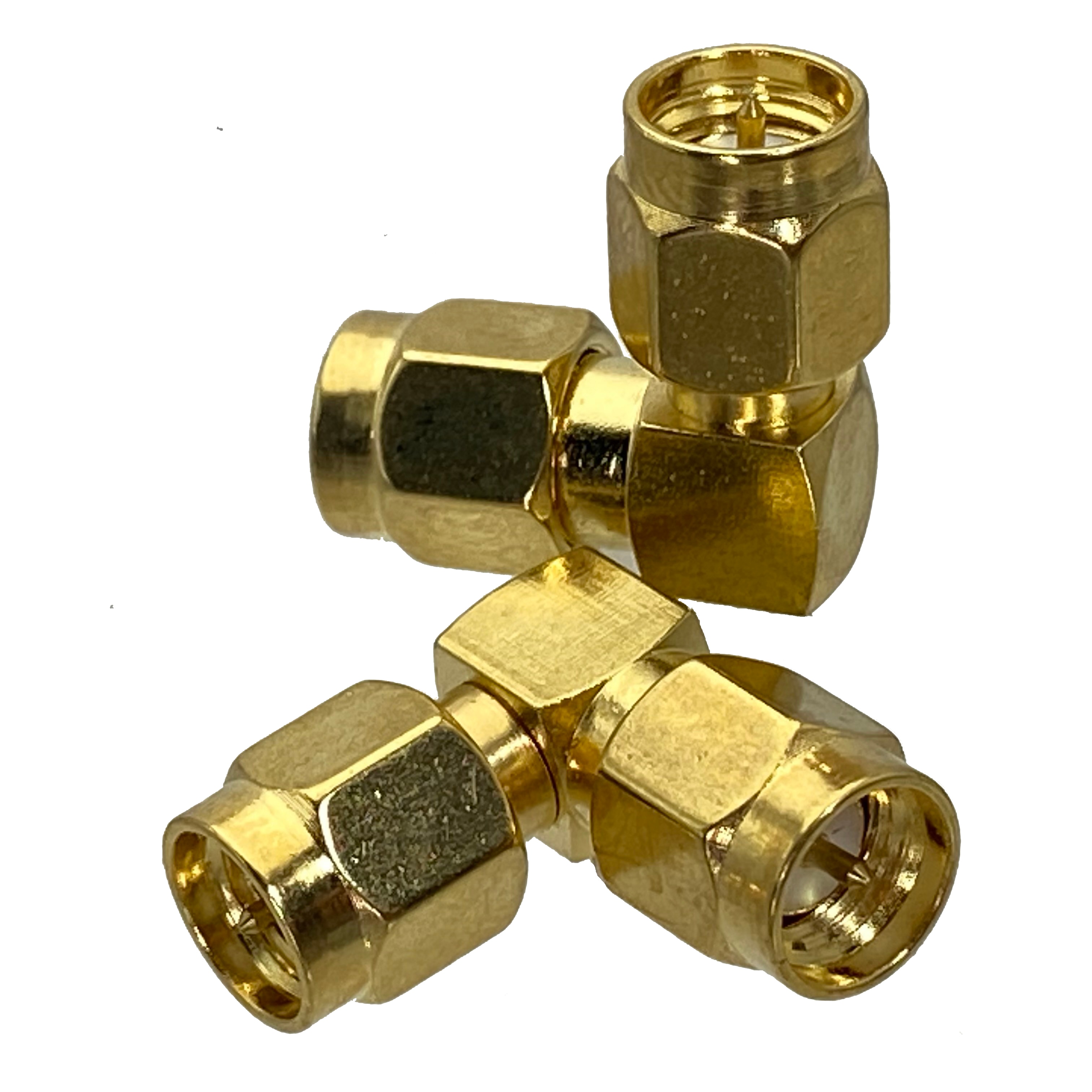 SMA male to SMA male plug right angle in series RF Coaxial adapter connector Wire Terminals 50ohm