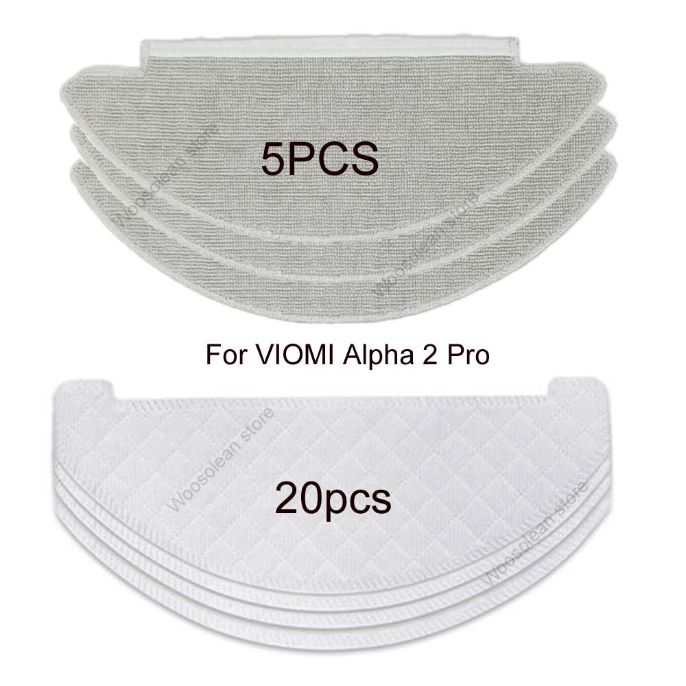 Original Mops For VIOMI Alpha 2 Pro Robot Vacuum Cleaner Parts VIOMI Alpha 2 Pro Disposable Mops