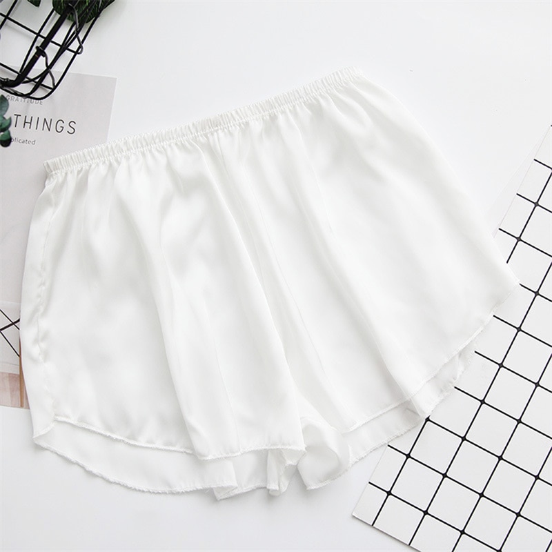 Fashion Safety Pants Ice Silk Boxer Shorts Mid-Rise Seamless Underwear Mid-Rise Intimates Anti-Emptied Ladies Safety Pants
