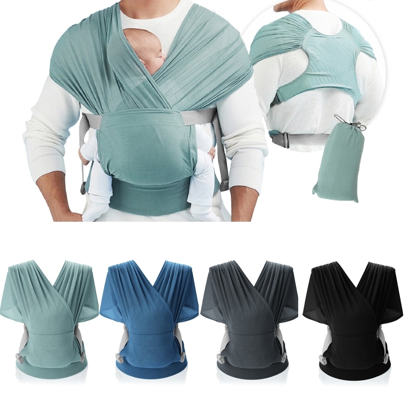 Premium Wrap Carrier Newborn to Toddler Bearing 33lbs Baby Sling Wrap Gift