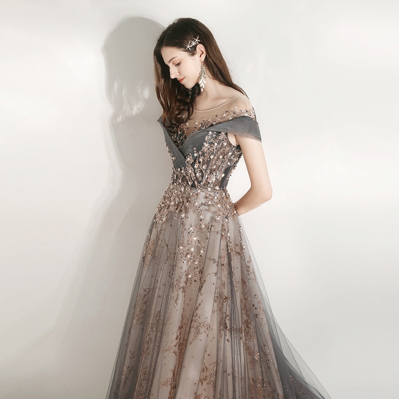 Prom Dresses for Women Elegant Ladies Clothing Off The Shoulder Sleeveless Long Skirt Slim Vestidos Banquet Evening Party Dress