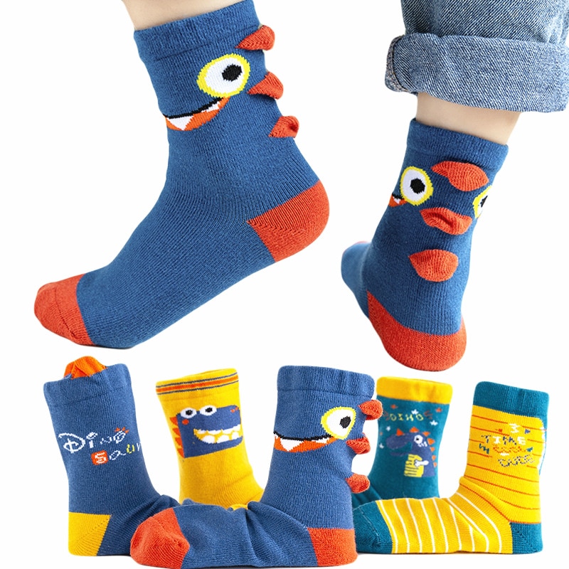 5 Pairs Kids Socks For Children Keep Warm Spring Autumn Winter NEW Hot Socks For Boys Girls Cotton Material