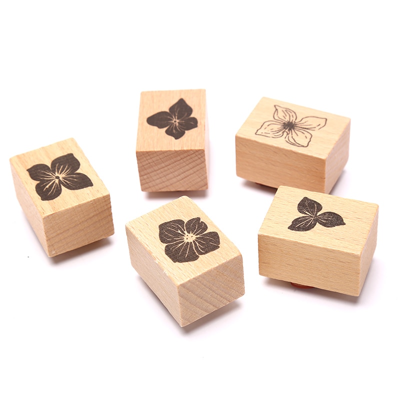 DIY Decorator Scrapbook Wedding Postcards Rubber Stamps Diary Journalling Cards Stationery Vintage Plant Flowers Wooden Stamp
