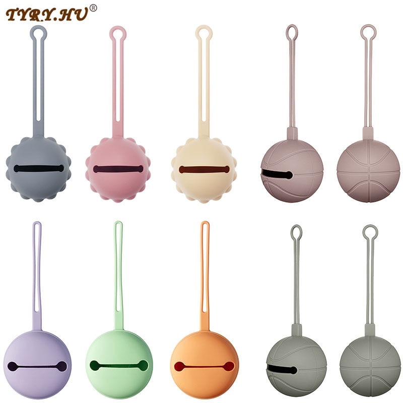 TYRY.HU 1Pc Baby Silicone Pacifier Holder BPA Free Infant Portable Soother Container Box Nipple Storage Box Food Grade Silicone