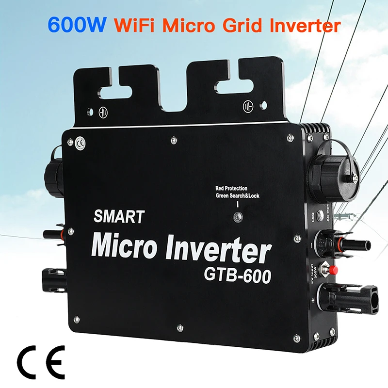 Smart Micro Inverter 600/800W 230V 50/60Hz Solar Grid Inverter APP Phone Monitoring DC/AC Wireless Communication WIFI Monitoring