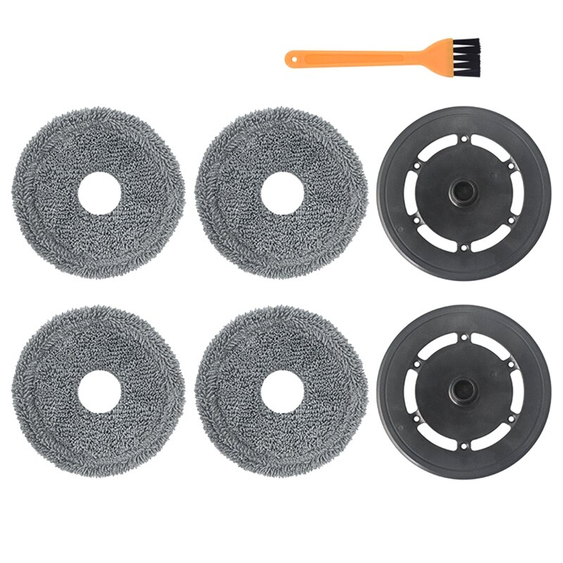 7Pcs For Ecovacs Deebot N9+ Accessories Mop Robot Vacuum Cleaner Cleaning Cloth Rag Holder Replacement Part Gray