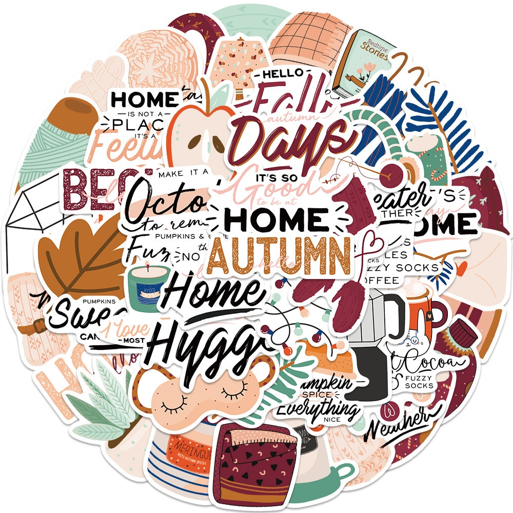 10/50PCS Autumn and Summer Waterproof Decal Sticker To Laptop Motorcycle Luggage Phone Snowboard