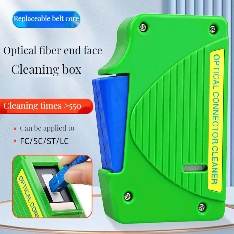 Fiber End Face Cleaning Box Fiber Wipe Replaceable Tool Pigtail Cleaner Cassette Ftth Optic Fiber Cleaner Tools for SC/ST/FC/LC