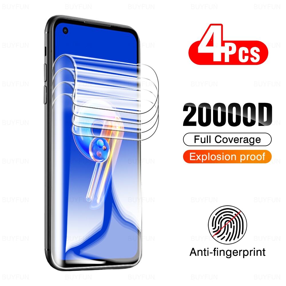4pcs Full Cover Hydrogel Film For Asus Zenfone 9 5g 5.9Inch Screen Protector Not Glass For Zenfone9 Mobile Phone Protection Film