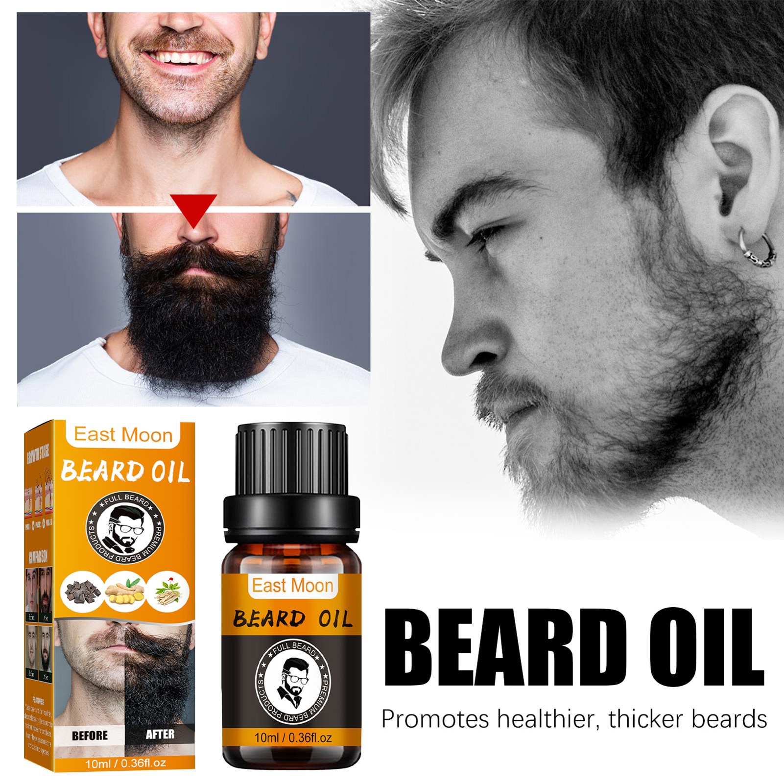 Beard Oil For Men Beard Growth Enhancer Beard Oil Leave-in Conditioner Restore Natural Moisture And Soften Your Beard To Prevent