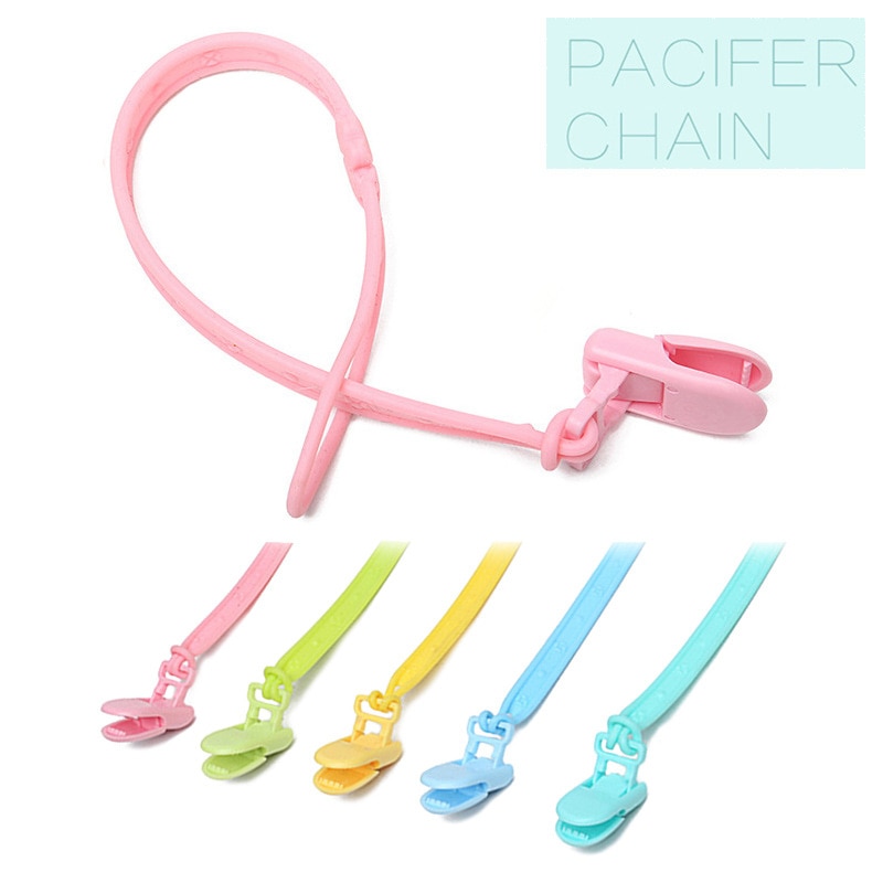 Baby Pacifier Clip Four-leaf Clover Silicone Kids Teether Toys Soother Anti-lost Chain Babies Teething Chew Accessories BPA Free