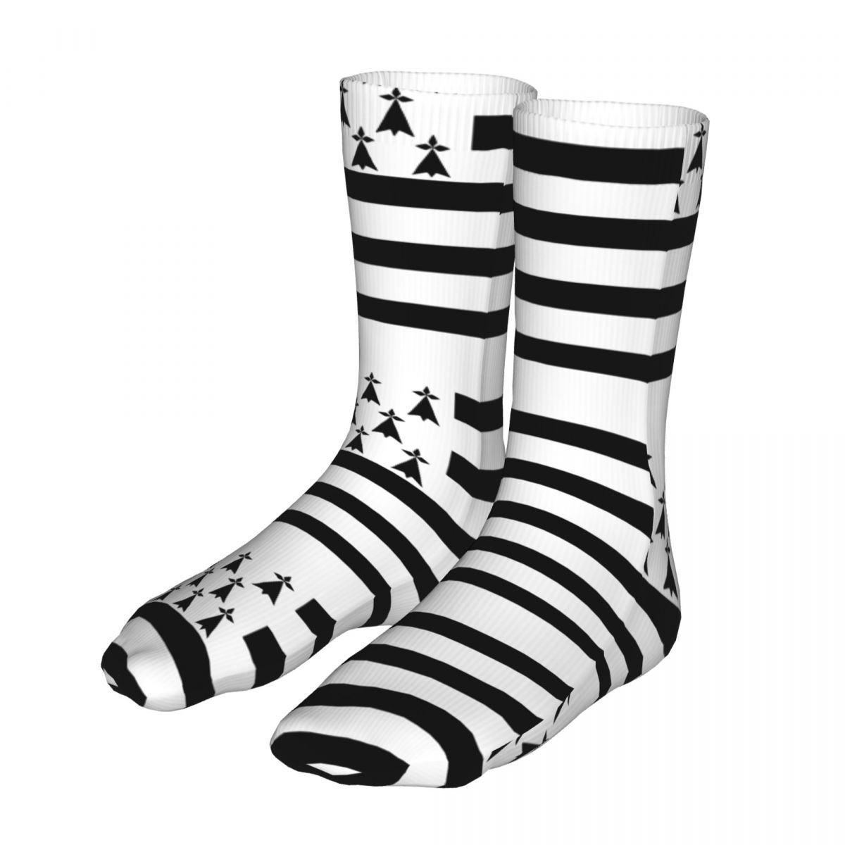 Breton Brittany Flag Socks Flag France Region Country Symbol Sign Identity Nation Socks Spring Summer Autumn Winter Socks Gifts