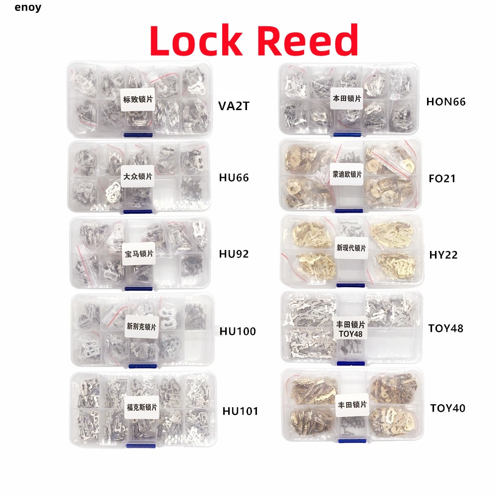 Car Lock Reed Lock Plate For FO21 toy43 HY22 HU101 HU66 HON66 SIP22 VA2T for Honda/BMW/Toyota Car Lock Repair