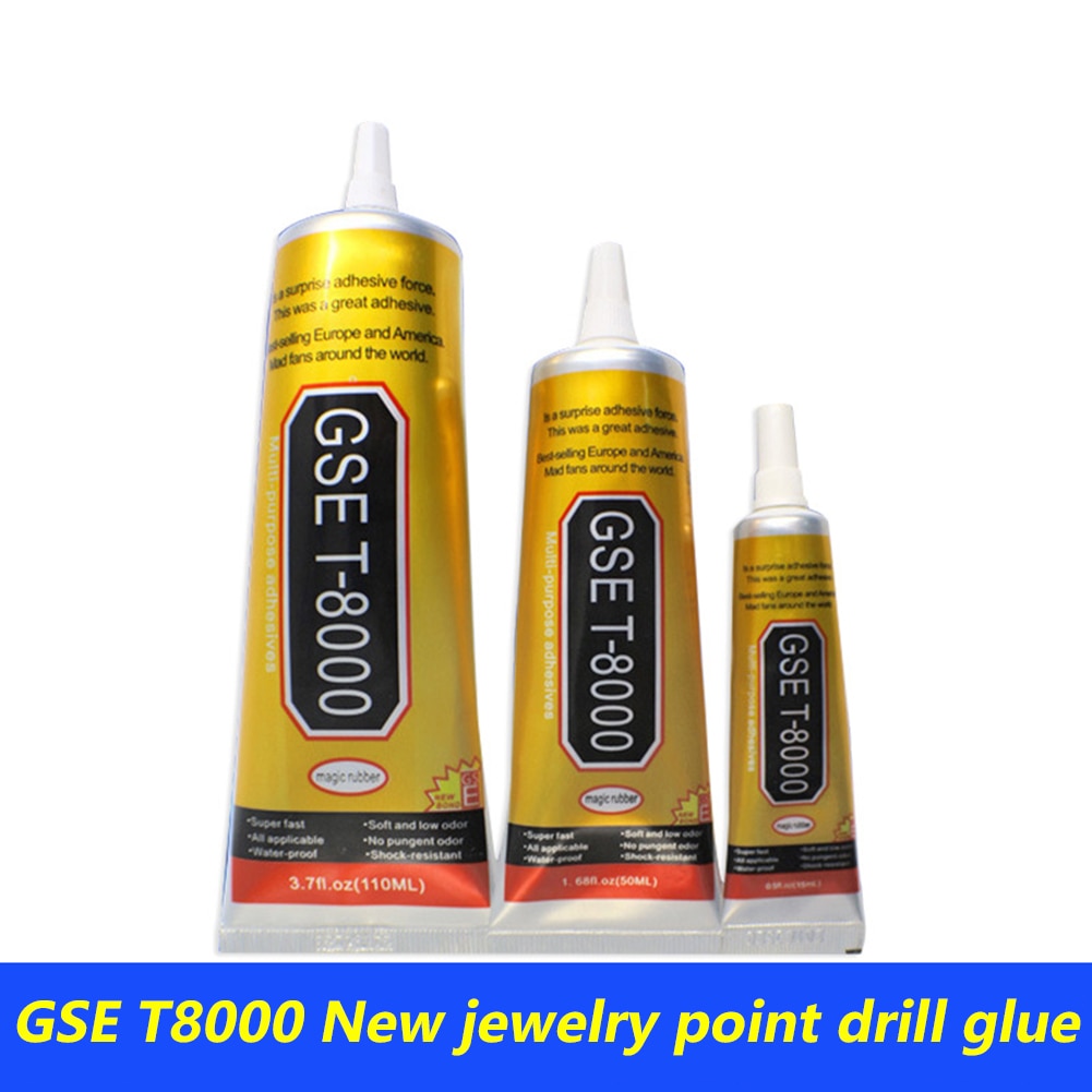 5pcs 15ml 50ml 110ml GSE T8000 Clear Contact Phone Repair Adhesive Electronic Components Glue With Precision Applicator Tip