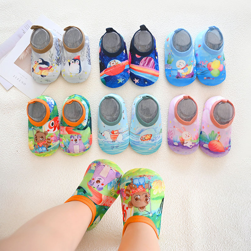 Baby Colorful Cartoon Animal Pool Beach Water Shoes Kids Children Swimming Surf Sports Sneakers Non-Slip Indoor Outdoor Socks