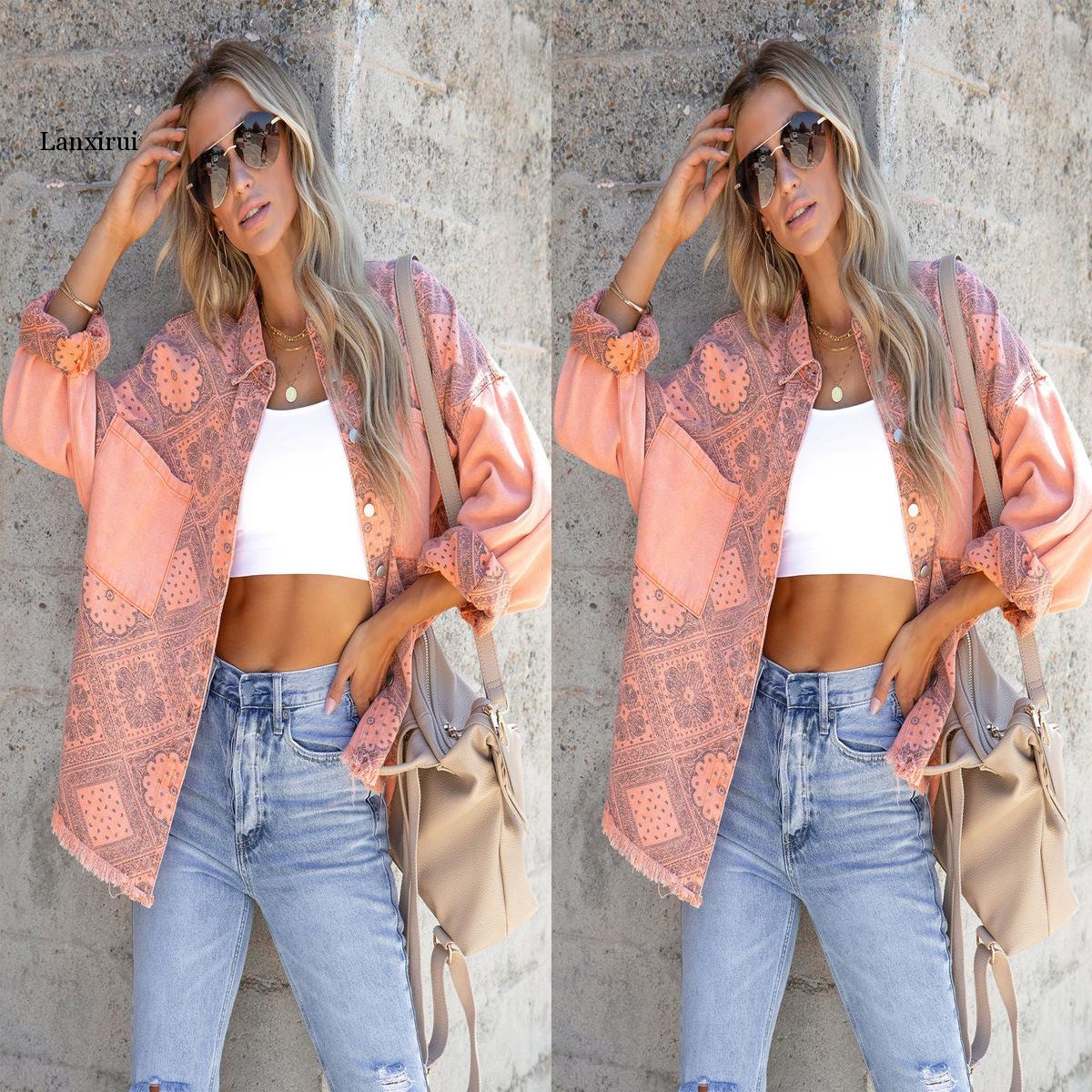 Blusas Blouse Patchwork Panelled Loose Boyfriend Mujer de moda Kimono Cascading Blouses Womens Tops